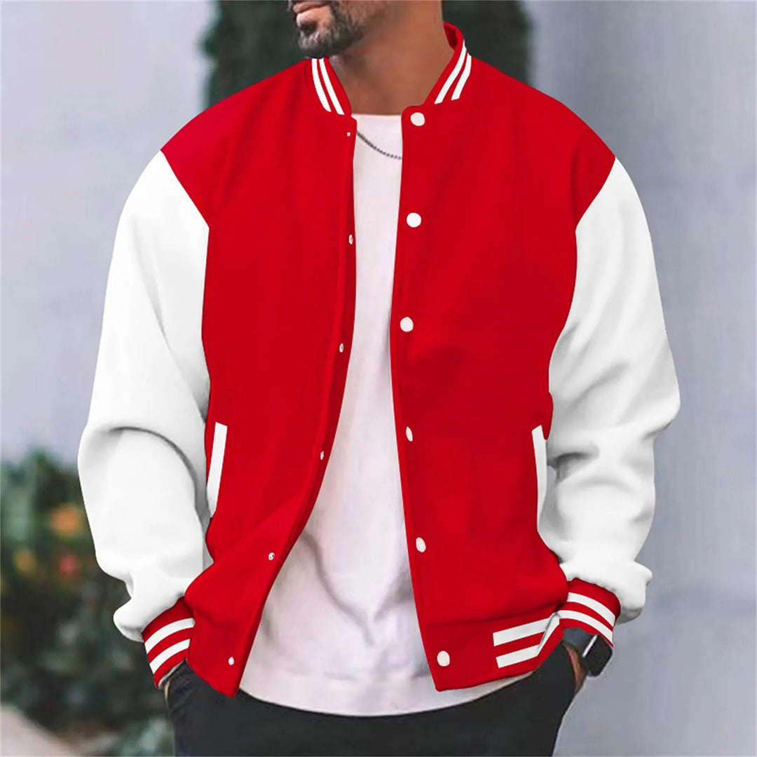 Men's Varsity Contrast Sleeve Jacket