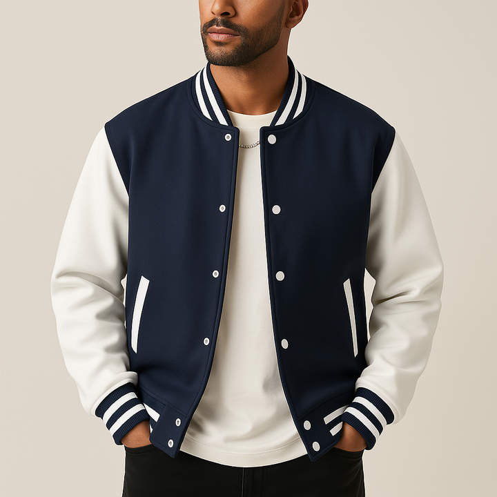 Men's Varsity Contrast Sleeve Jacket
