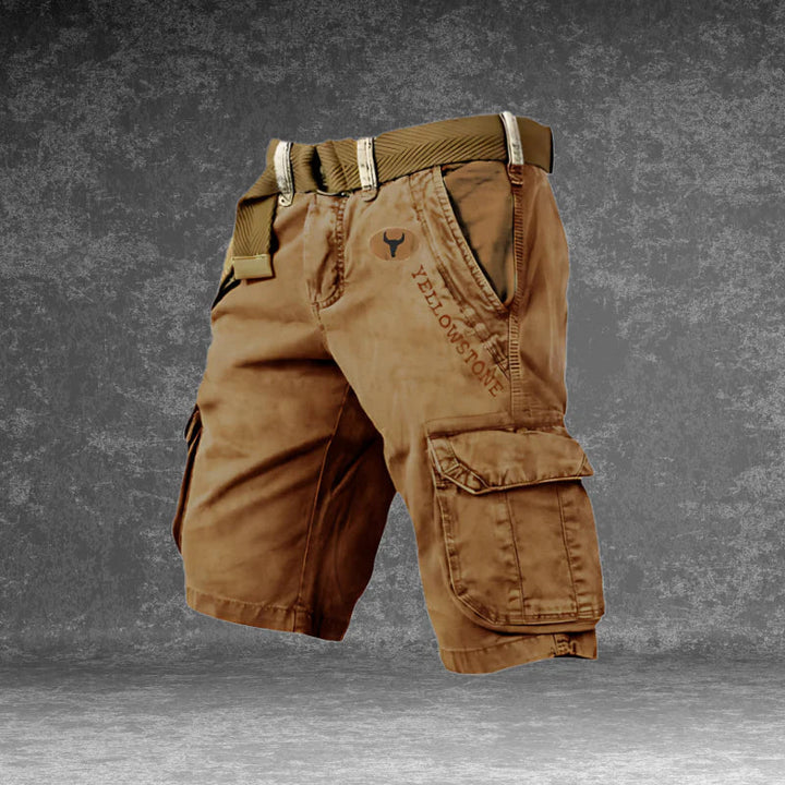 Men's Multi-Pocket Cargo Shorts for Outdoor Activities