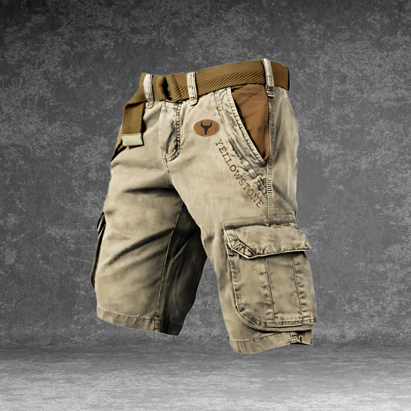 Men's Multi-Pocket Cargo Shorts for Outdoor Activities