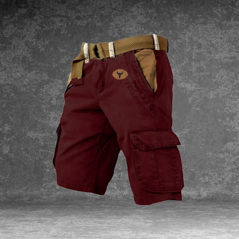 Men's Multi-Pocket Cargo Shorts for Outdoor Activities