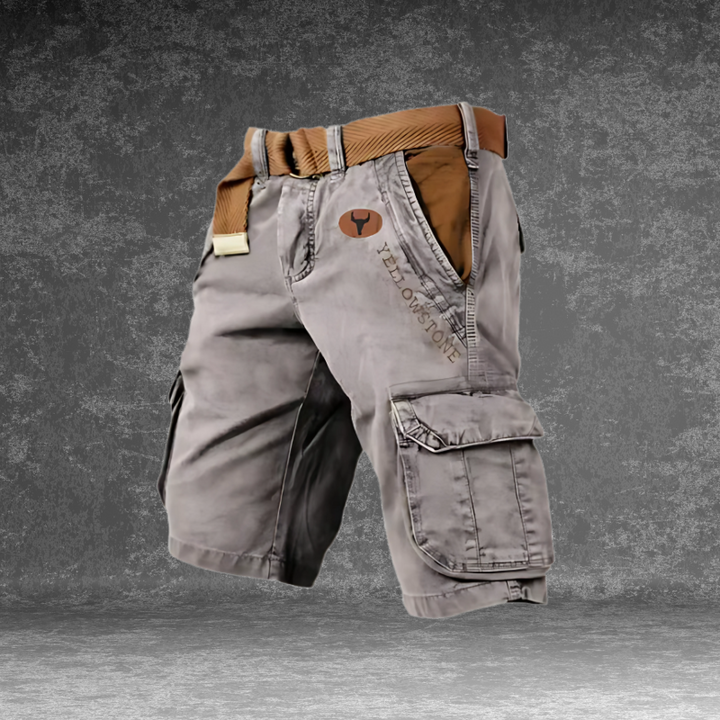 Men's Multi-Pocket Cargo Shorts for Outdoor Activities