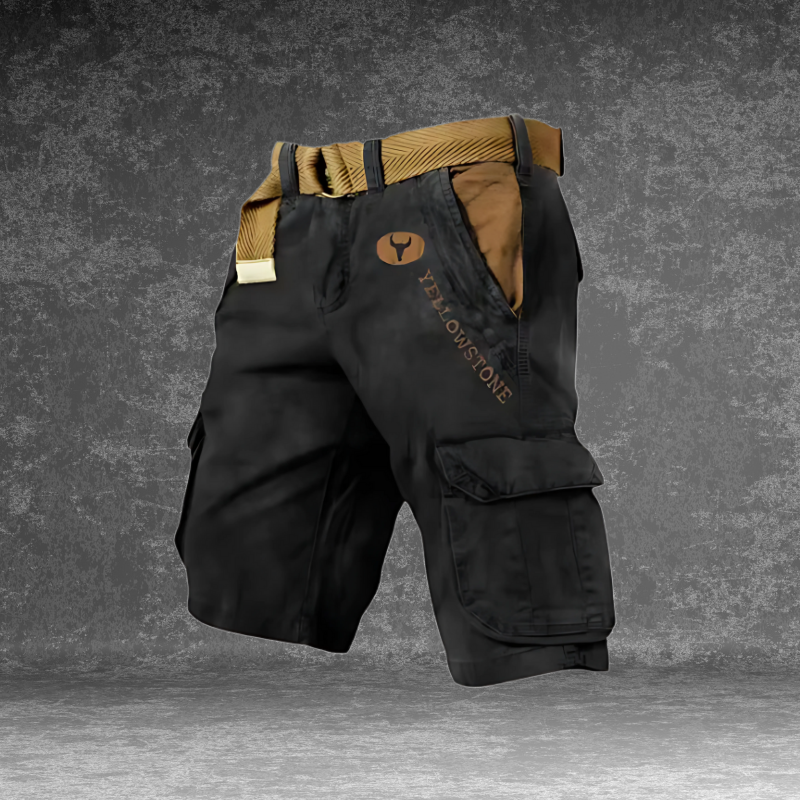 Men's Multi-Pocket Cargo Shorts for Outdoor Activities