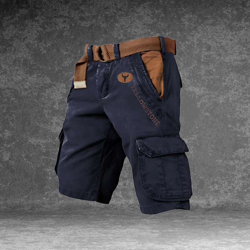 Men's Multi-Pocket Cargo Shorts for Outdoor Activities