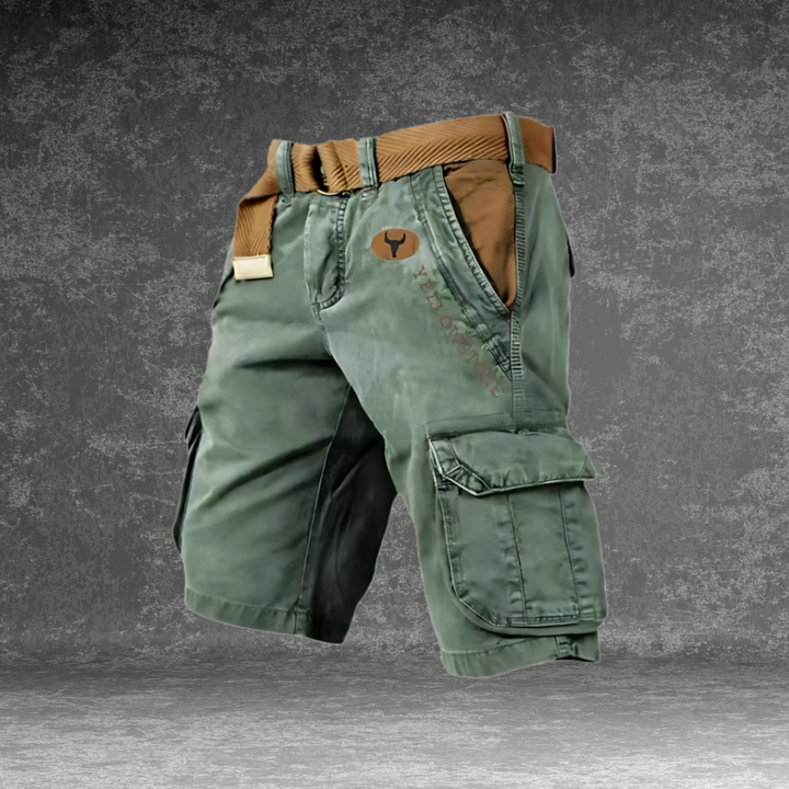 Men's Multi-Pocket Cargo Shorts for Outdoor Activities