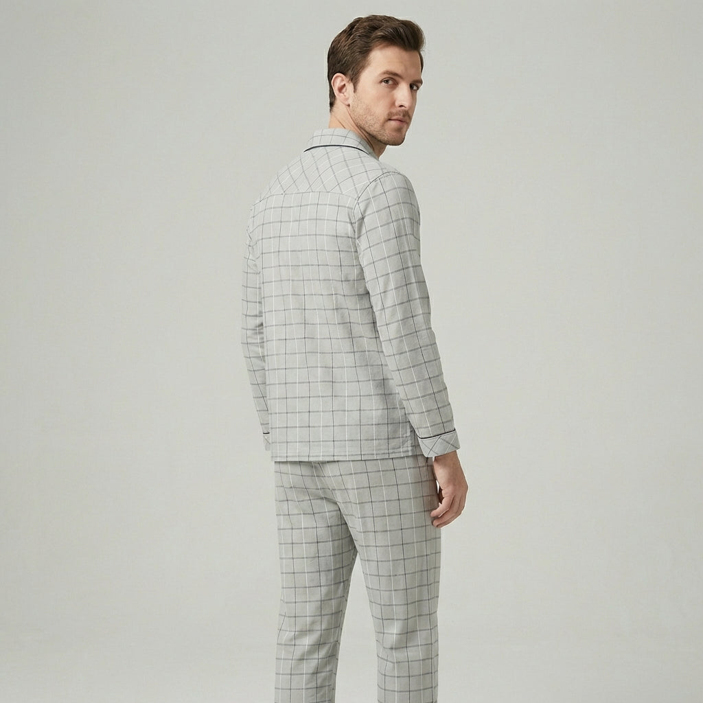 Men's Plaid Lounge Set for Comfort and Style