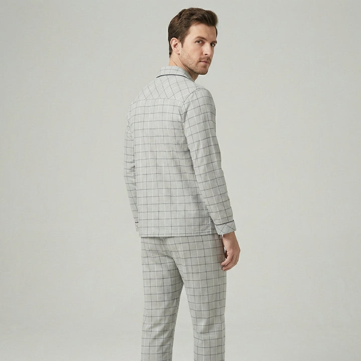 Men's Plaid Lounge Set for Comfort and Style