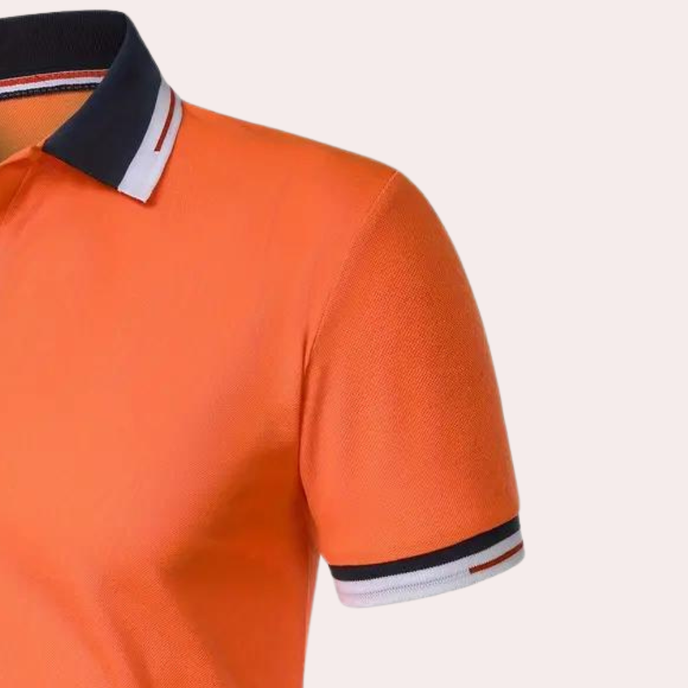 Men's Contrast Trim Polo Shirt