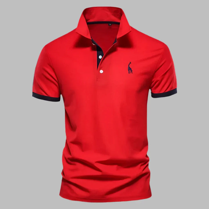 Men's Textured Knit Performance Polo Shirt