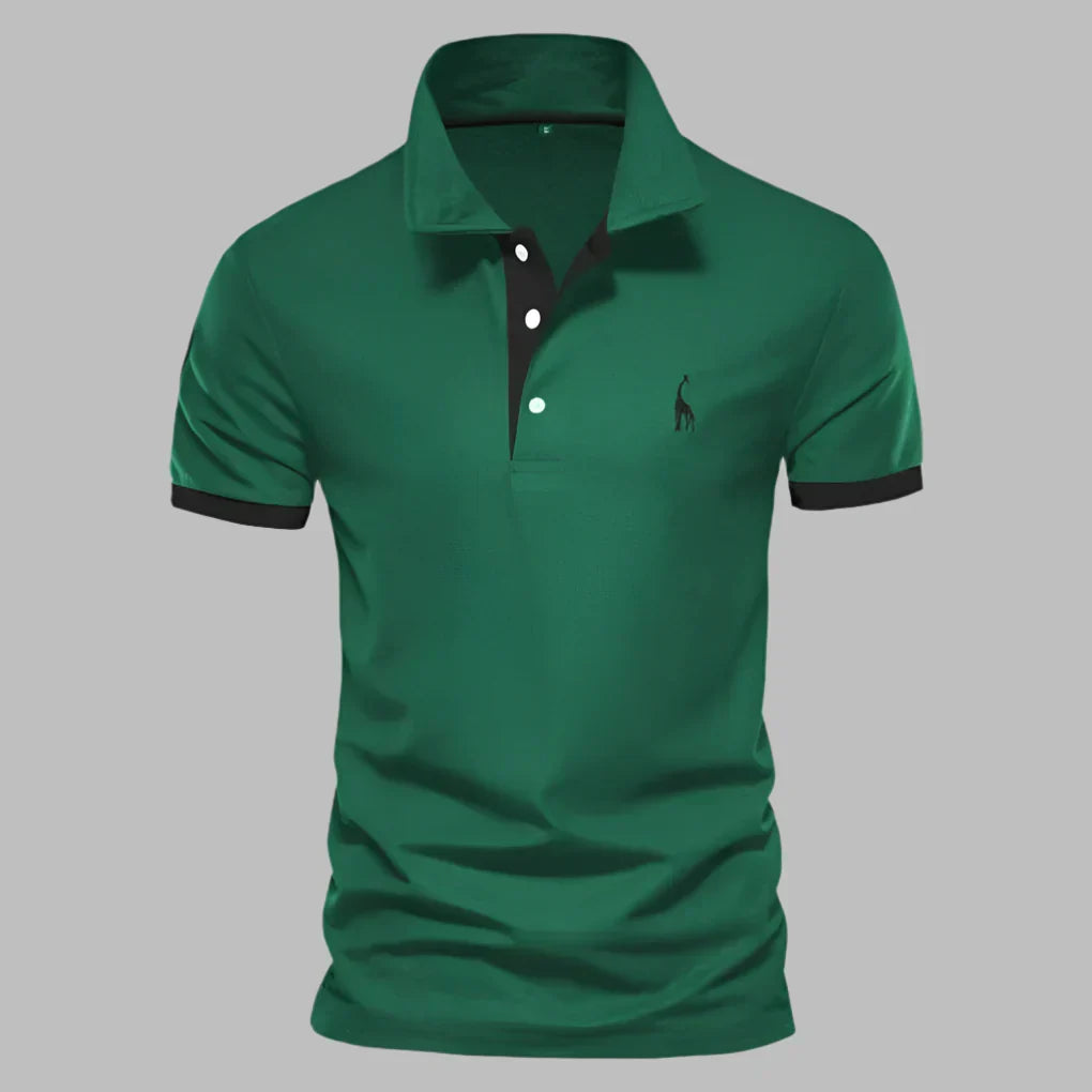 Men's Textured Knit Performance Polo Shirt