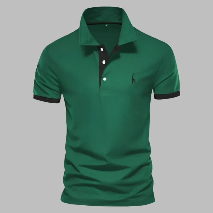 Men's Textured Knit Performance Polo Shirt