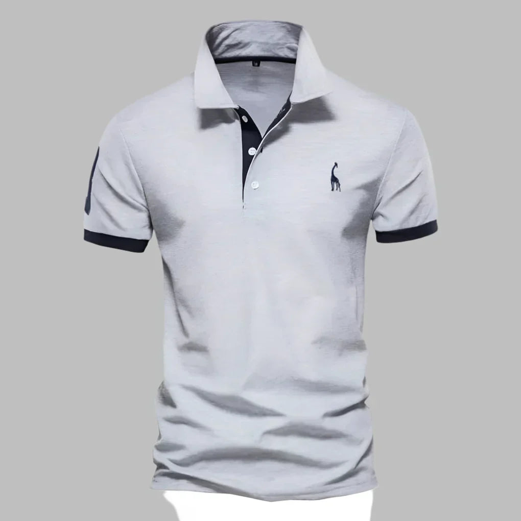 Men's Textured Knit Performance Polo Shirt