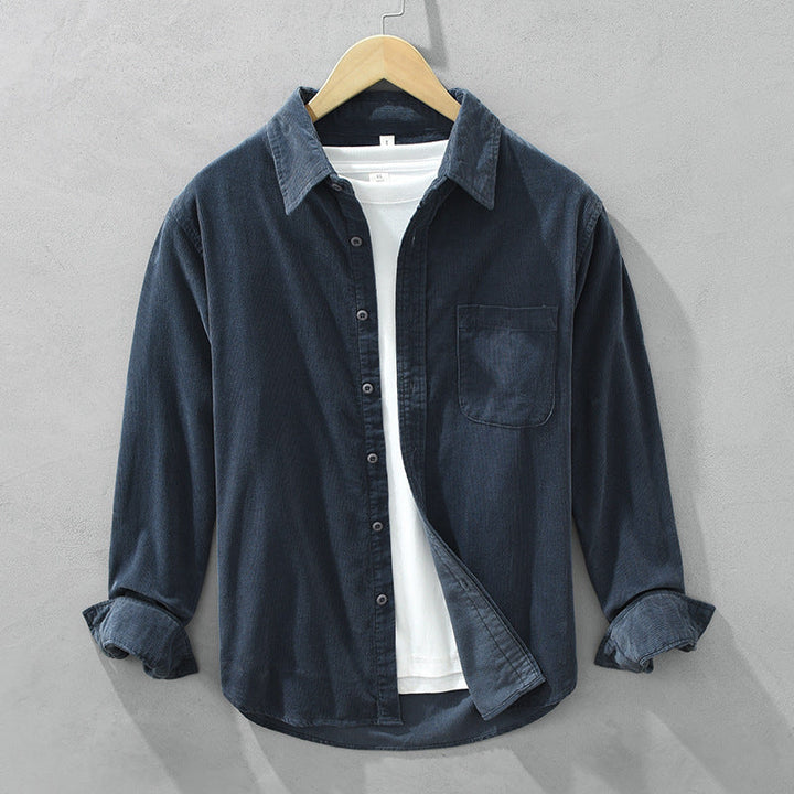 Men's Textured Corduroy Button-Up Shirt