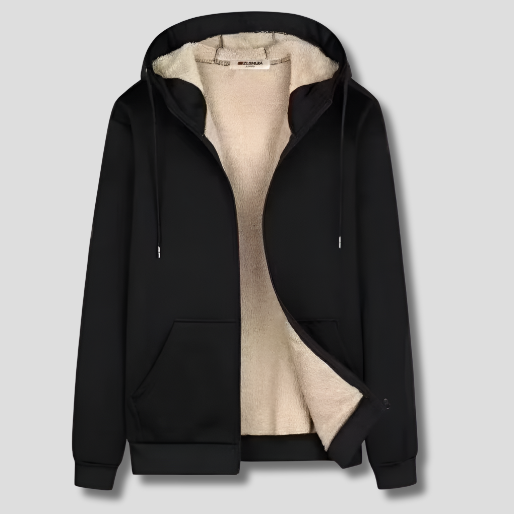 Men's Cozy Fleece Lined Zip Hoodie