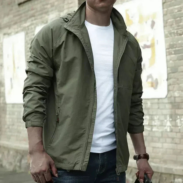 Men's Lightweight Water-Repellent Hooded Jacket