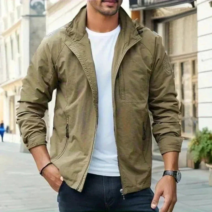 Men's Lightweight Water-Repellent Hooded Jacket