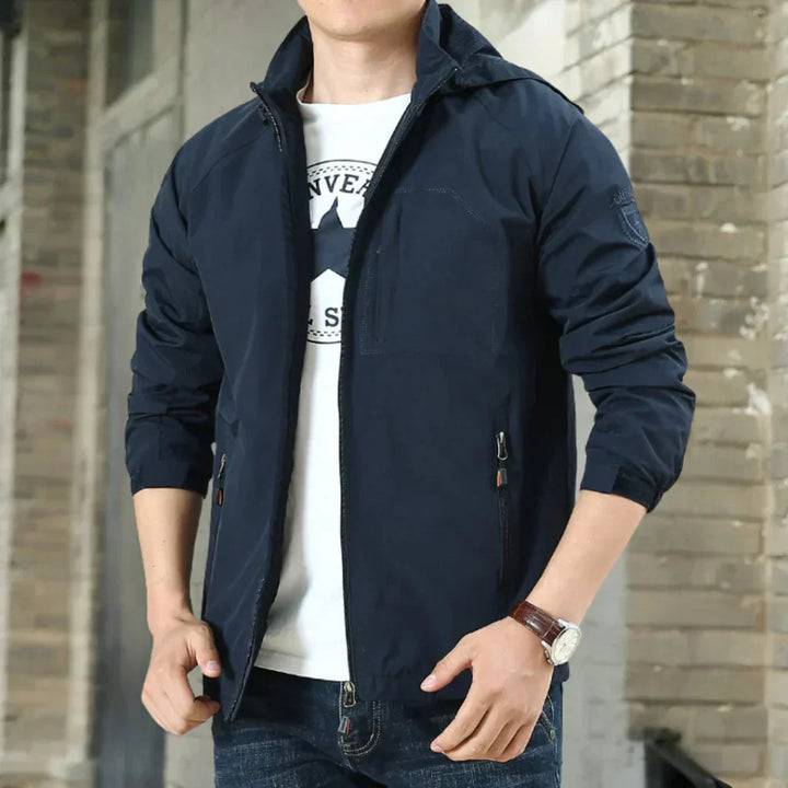 Men's Lightweight Water-Repellent Hooded Jacket