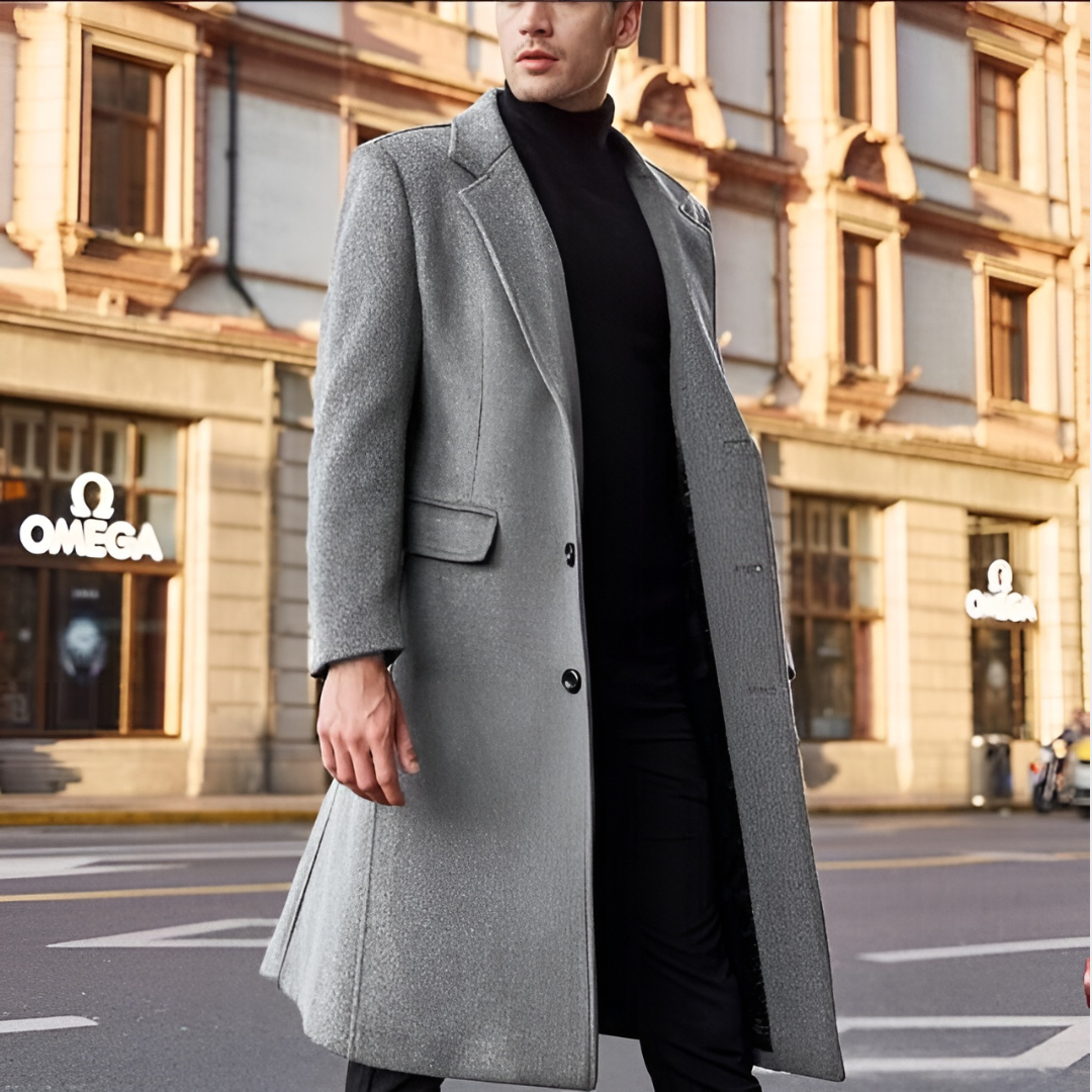 Men's Stylish Warm Wool Overcoat