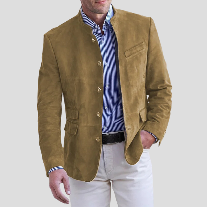 Men's Mandarin Collar Blazer