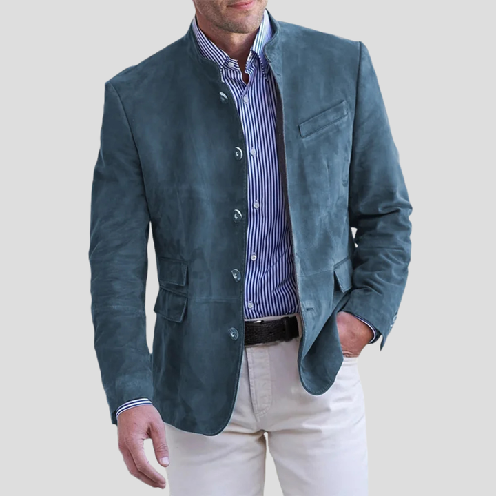 Men's Mandarin Collar Blazer