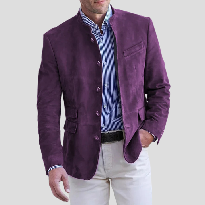 Men's Mandarin Collar Blazer