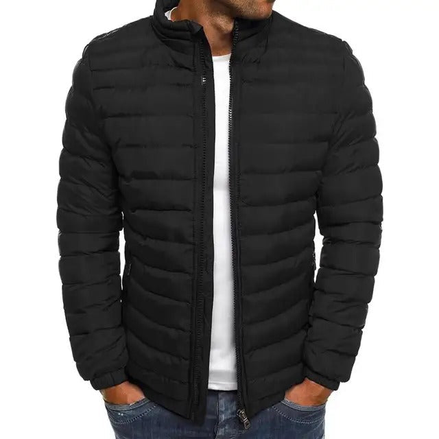 Men's Quilted Stand-Up Collar Puffer Coat