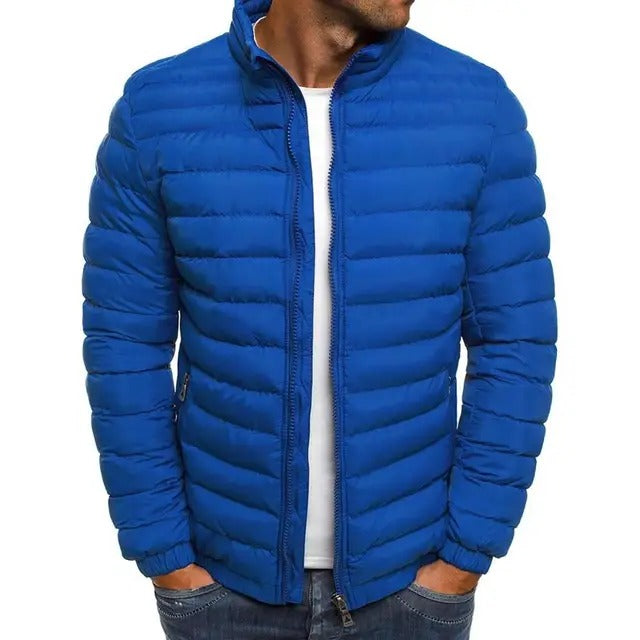Men's Quilted Stand-Up Collar Puffer Coat