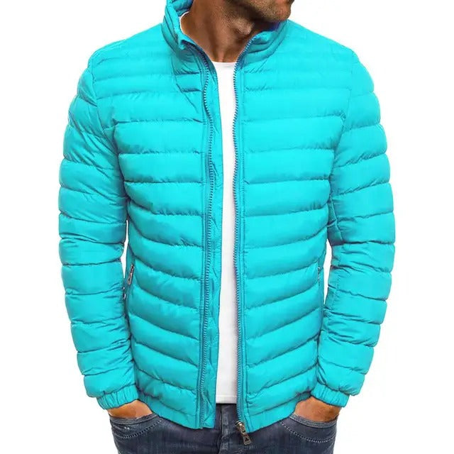Men's Quilted Stand-Up Collar Puffer Coat