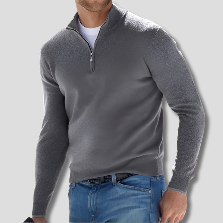 Men's Half-Zip Knit Pullover Sweater