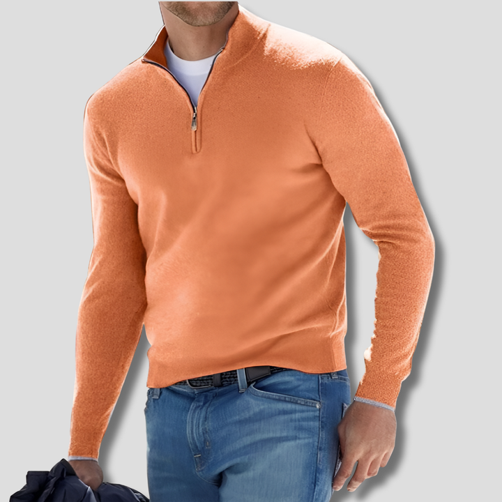 Men's Half-Zip Knit Pullover Sweater