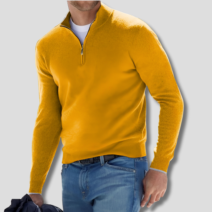 Men's Half-Zip Knit Pullover Sweater