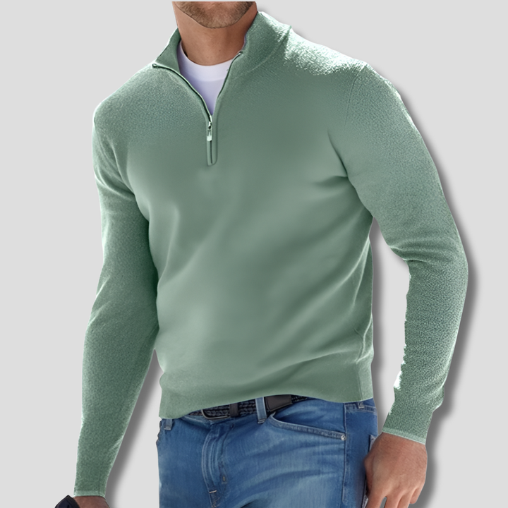 Men's Half-Zip Knit Pullover Sweater