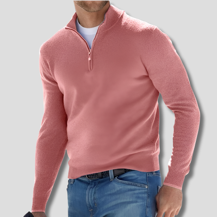 Men's Half-Zip Knit Pullover Sweater