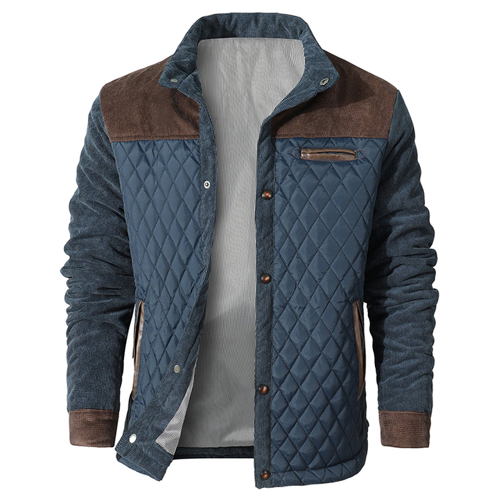 Men's Quilted Windproof Bomber Jacket for Ultimate Comfort