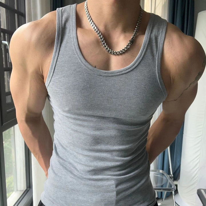 Men's Lightweight Breathable Ribbed Tank Top
