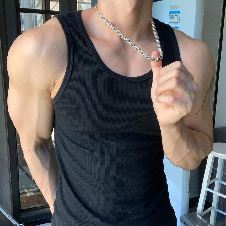 Men's Lightweight Breathable Ribbed Tank Top