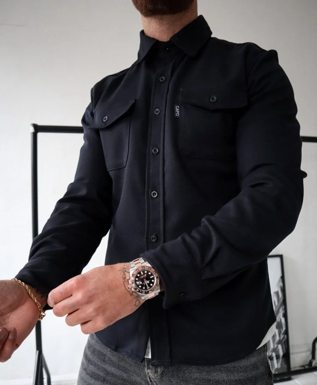 Men's Versatile Cotton Blend Shirt Jacket