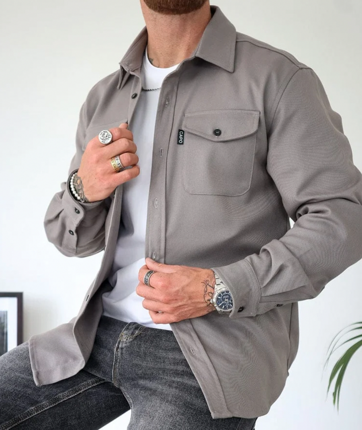 Men's Versatile Cotton Blend Shirt Jacket
