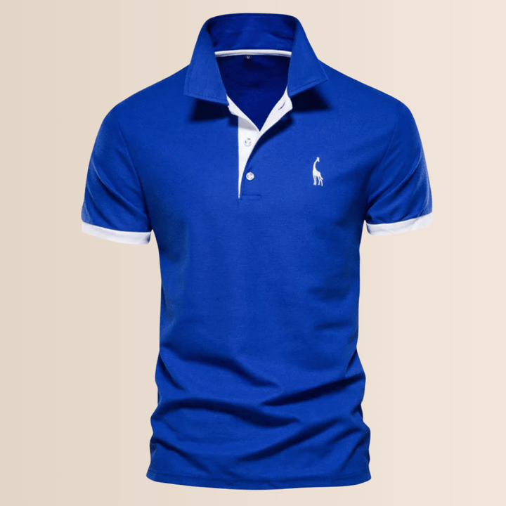 Men's Color-Blocked Trim Polo Shirt