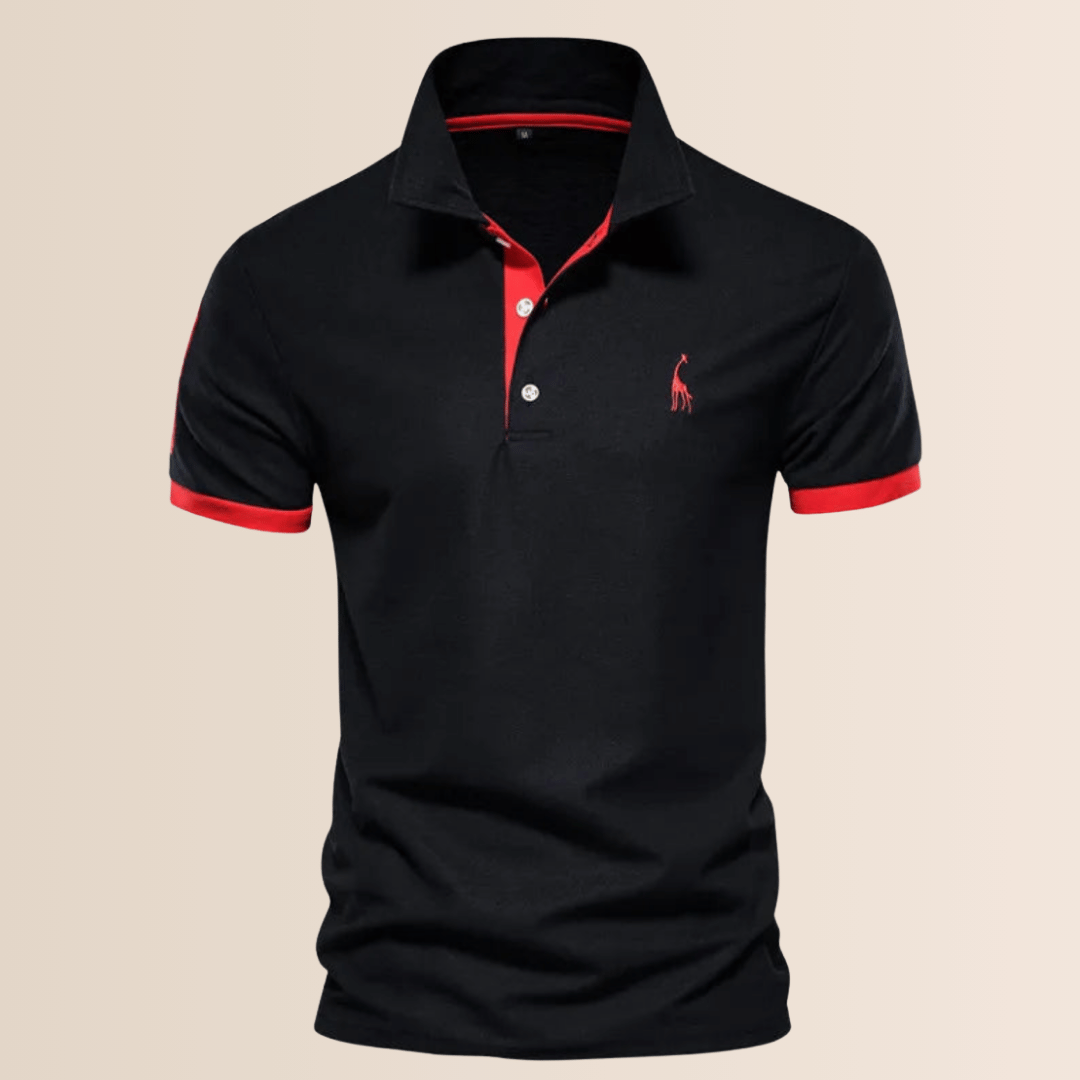 Men's Color-Blocked Trim Polo Shirt