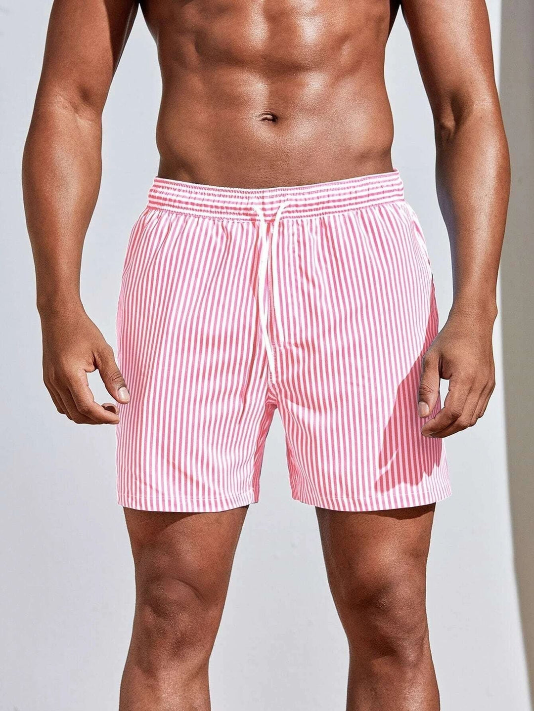 Men's Quick-Dry Striped Swim Shorts