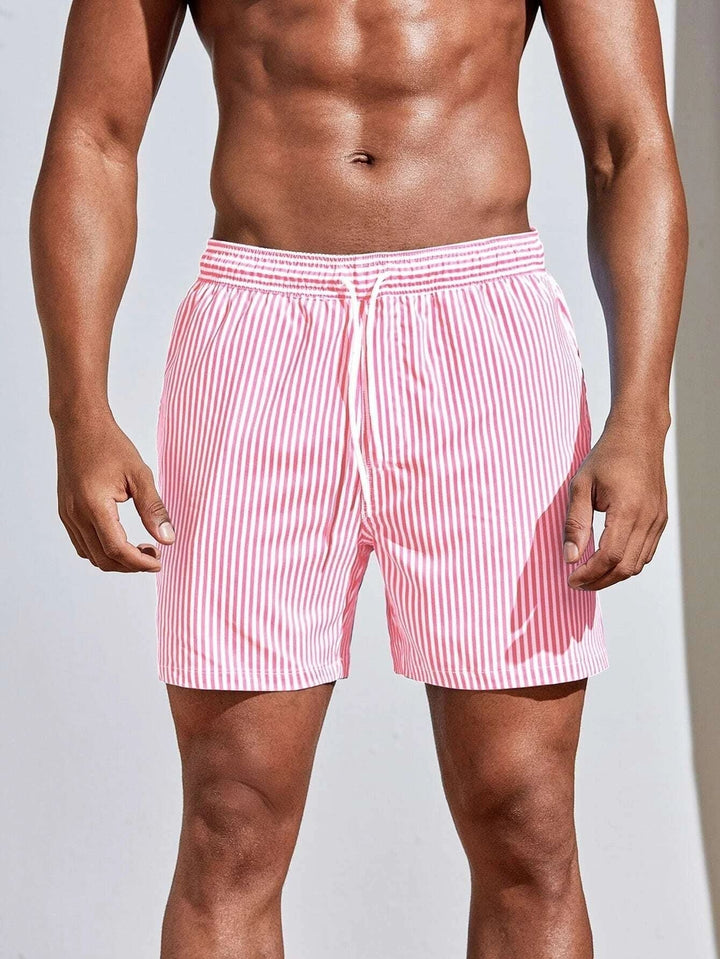 Men's Quick-Dry Striped Swim Shorts