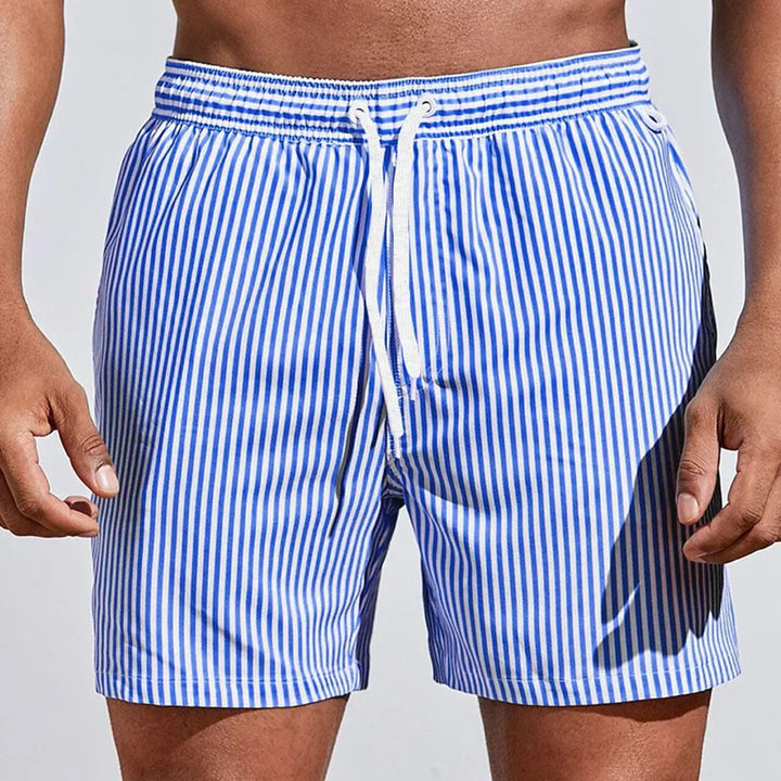 Men's Quick-Dry Striped Swim Shorts