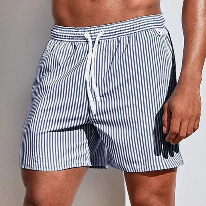 Men's Quick-Dry Striped Swim Shorts