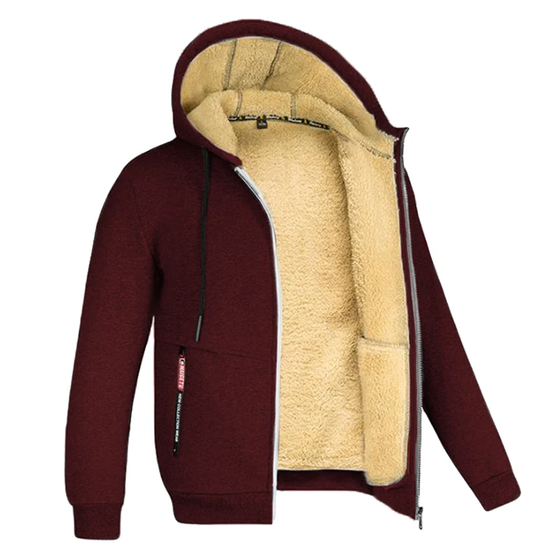 Men's Warm Sherpa Fleece Lined Hoodie