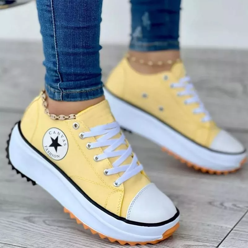 Women's Canvas Platform Sneakers