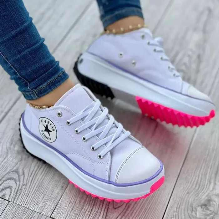 Women's Canvas Platform Sneakers