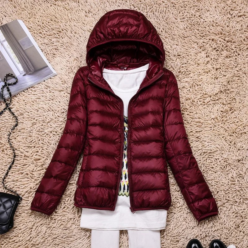 Women's Lightweight Hooded Down Jacket