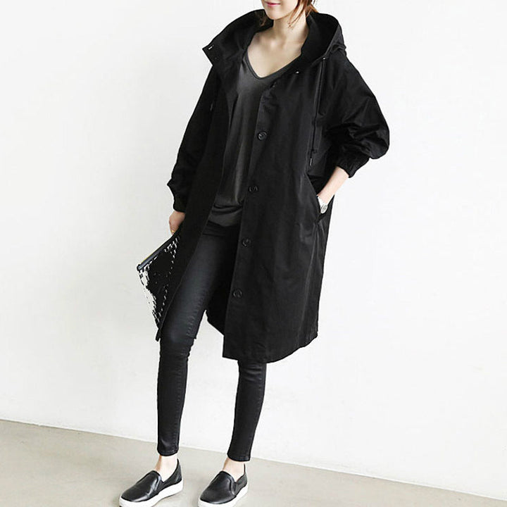 Women's Waterproof Windproof Trench Coat with Hood