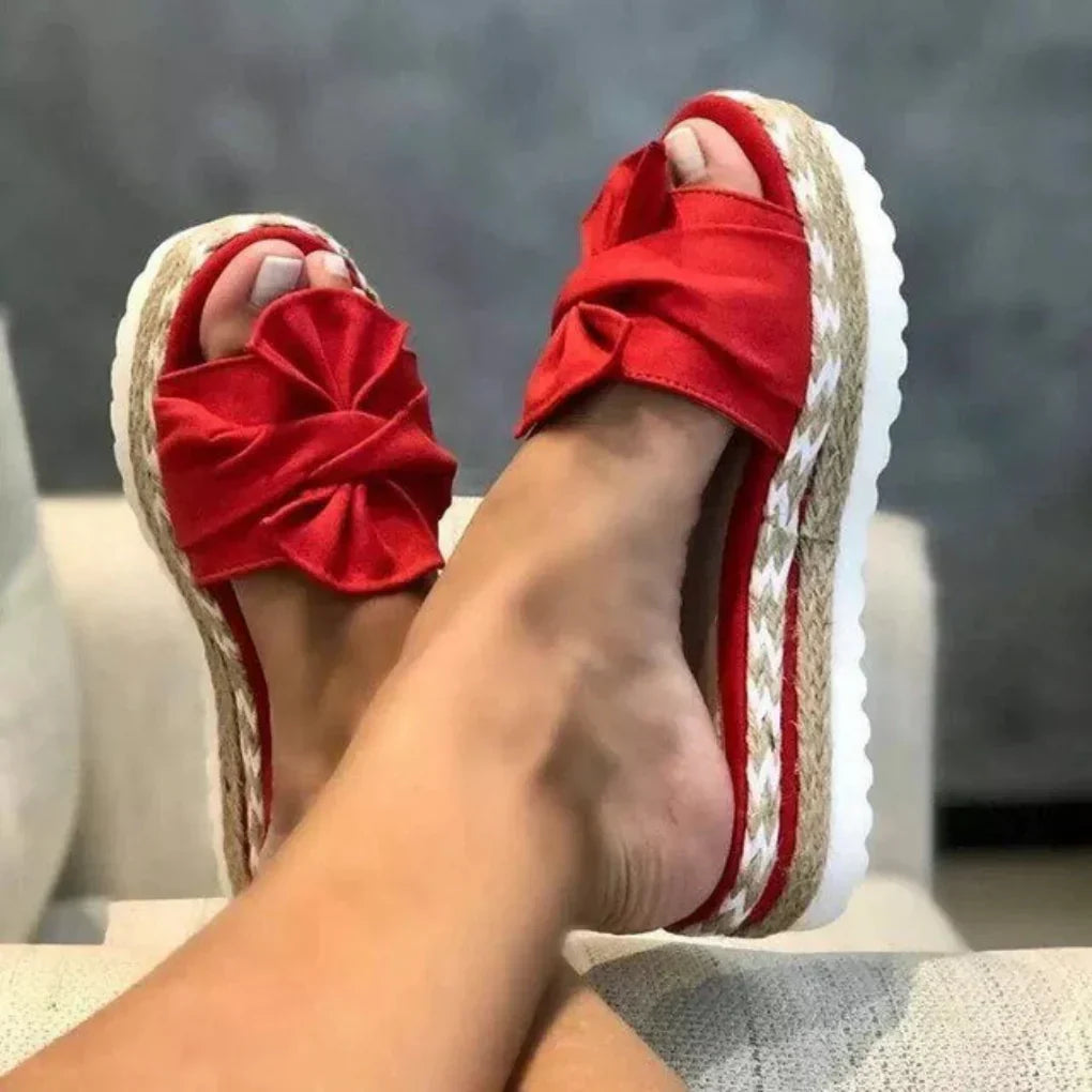Women's Comfortable Bow Platform Sandals